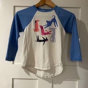 Tea Collection dog yoga t-shirt size 8